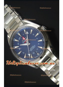 Omega Seamaster COAX GMT Stainless Steel Swiss Watch in Blue Dial
