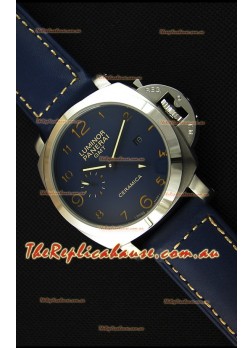 Panerai Luminor Marina GMT Ceramica Stainless Steel Japanese Replica Watch 