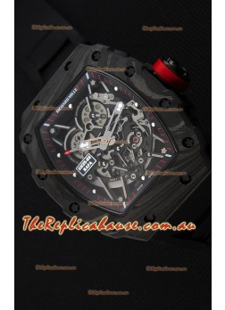 Richard Mille RM35-2 Rafael Nadal Forged Carbon Case with Black Rubber Strap