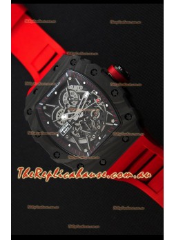 Richard Mille RM35-2 Rafael Nadal Forged Carbon Case with Red Strap