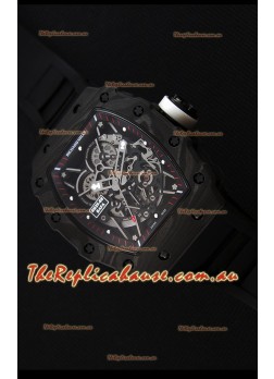 Richard Mille RM35-2 Rafael Nadal Forged Carbon Case with Black Strap