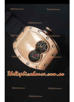 Richard Mille RM053 Tourbillon Pablo Mac Donough Pink Gold Case Black Strap Swiss Watch