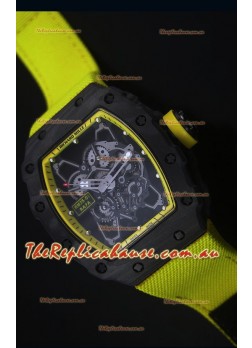 Richard Mille RM35-01 Rafael Nadal Edition Swiss Replica Timepiece Yellow Nylon Strap