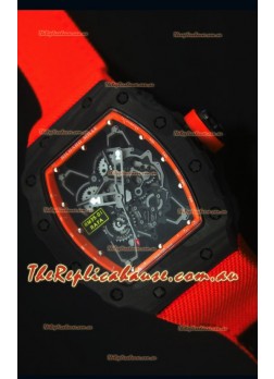 Richard Mille RM35-01 Rafael Nadal Edition Swiss Replica Timepiece Orange Nylon Strap