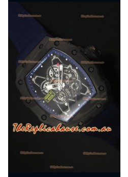 Richard Mille RM35-01 Rafael Nadal Edition Swiss Replica Timepiece Navy Blue Nylon Strap