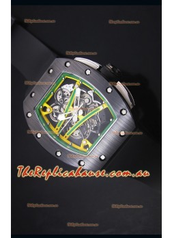 Richard Mille RM061 Ceramic Case Swiss Yellow/Green Bezel Replica Timepiece