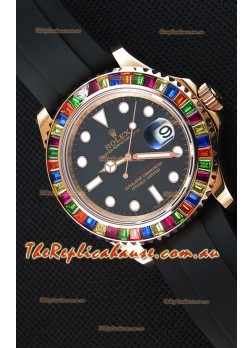 Rolex Yachtmaster 116695 Everose Gold Diamonds  1:1 Ultimate Mirror Replica Watch