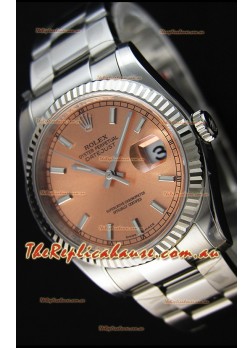 Rolex Datejust 36MM Cal.3135 Movement Swiss Replica Champange Dial Oyster Strap - Ultimate 904L Steel Watch 