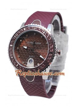 Ulysse Nardin Lady Diver Replica Watch in Brown Dial