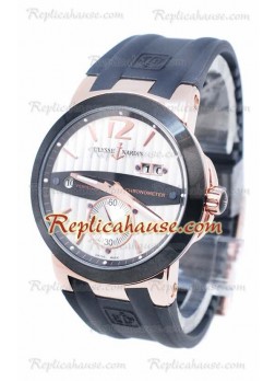 Ulysse Nardin Executive Dual Time Rose Gold White Dial Wristwatch ULYS-20101306