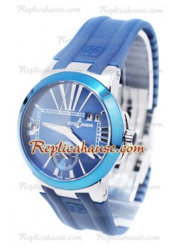 Ulysse Nardin Executive Dual Time Blue Lady's Wristwatch ULYS-20101316
